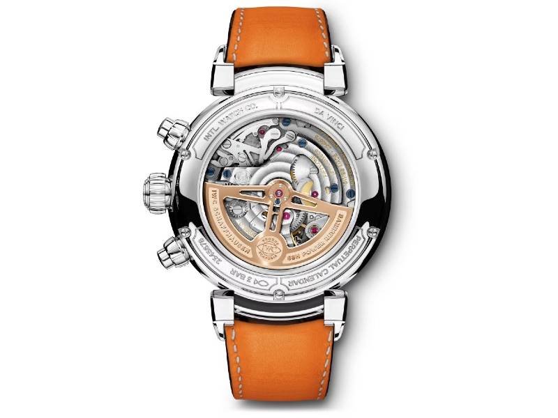 OROLOGIO UOMO AUTOMATICO ACCIAIO/PELLE CRONOGRAFO CALENDARIO PERPETUO DA VINCI IWC IW392103